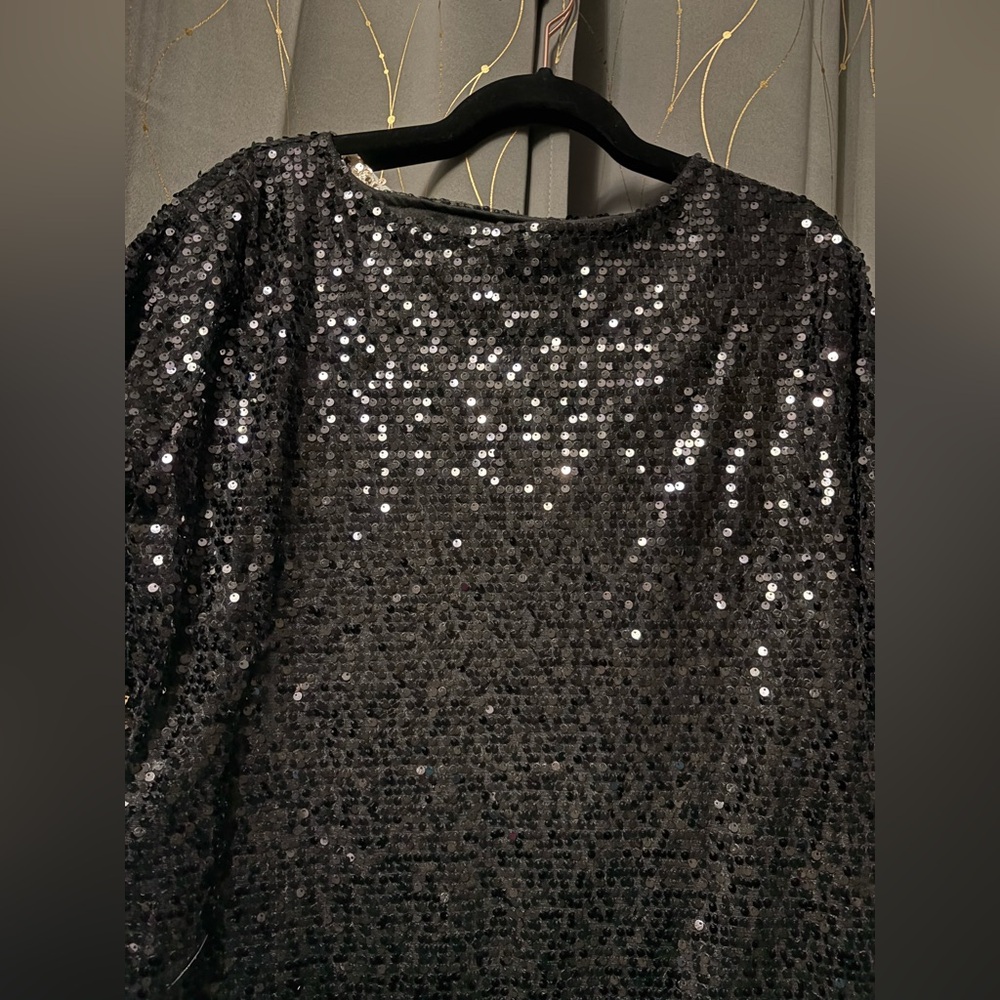 Black Sequin Top